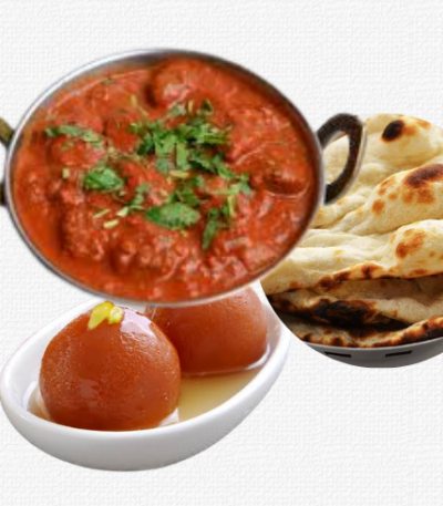 Curry, Naan and Gulab Jamun Combo 15